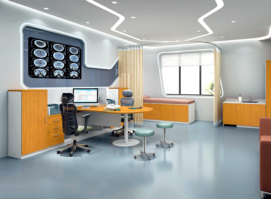 医生诊室家具配套 双人诊室 HY-M514